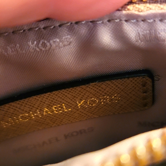 MICHAEL KORS BLUE SUEDE LEATHER FLORAL MERCER BAG NWOT - Picture 3 of 4